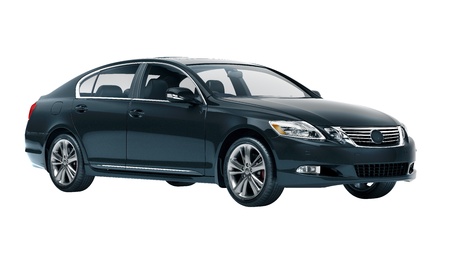 Luxury car in the studio on a light backgroundの写真素材