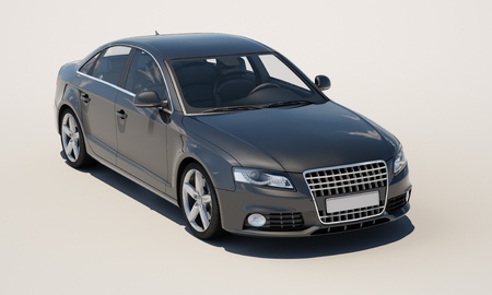 New car on a light background, no environmentの写真素材