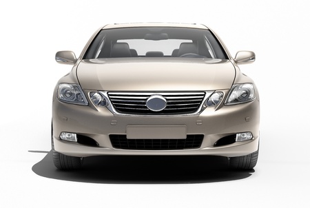 New car on a light background, no environmentの写真素材