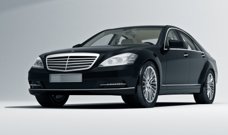 New car on a light background, no environmentの写真素材