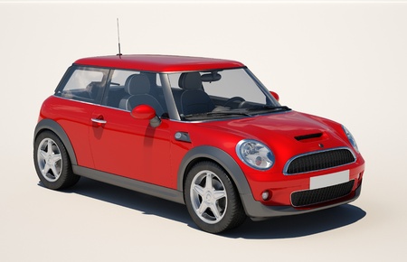 New car on a light background, no environmentの写真素材