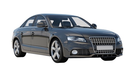 Car isolated on white background without shadowの写真素材