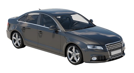 Car isolated on white background without shadowの写真素材