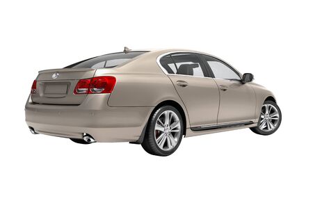 Car isolated on white background without shadowの写真素材