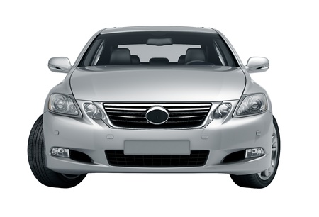 Car isolated on white background without shadowの写真素材