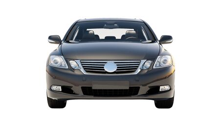 Car isolated on white background without shadowの写真素材