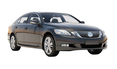 Car isolated on white background without shadowの写真素材