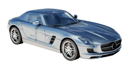 Sport supercar isolated on a light background, the bright sunlightの写真素材
