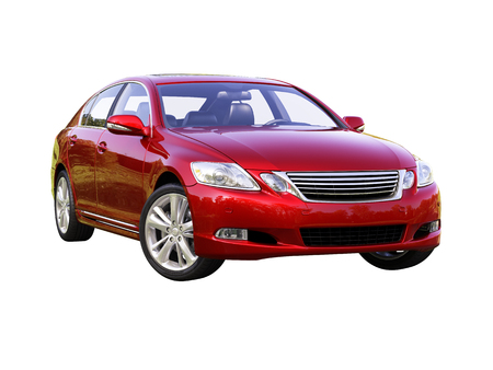 Modern car is isolated on a white background without shadowの写真素材