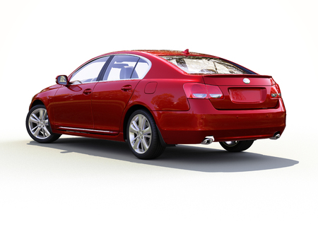 Modern car isolated on light colorの写真素材
