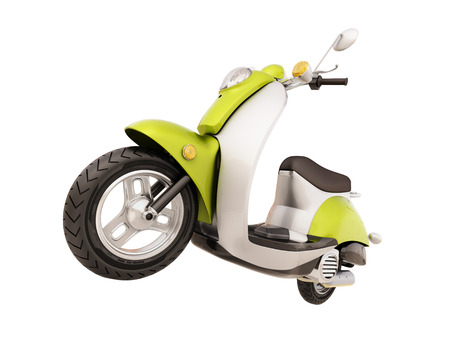 Modern classic scooter isolated on a white backgroundの写真素材