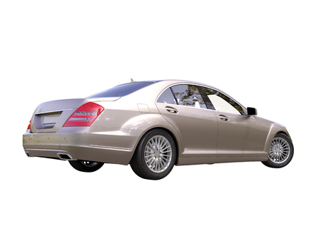 Modern luxury executive car isolated on a white backgroundのeditorial素材