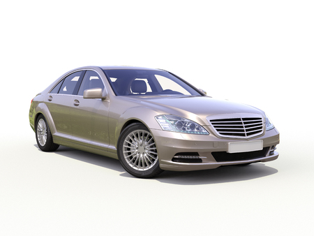Modern luxury executive car on a white backgroundのeditorial素材