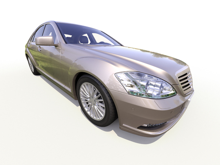 Modern luxury executive car on a white backgroundのeditorial素材
