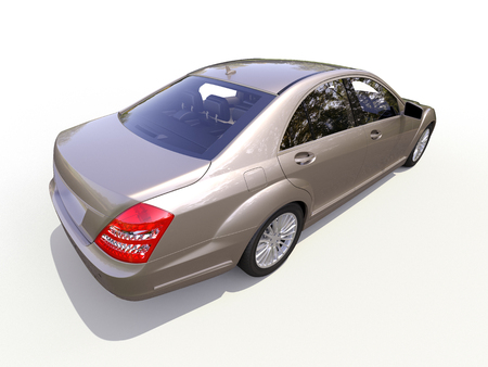 Modern luxury executive car on a white backgroundのeditorial素材