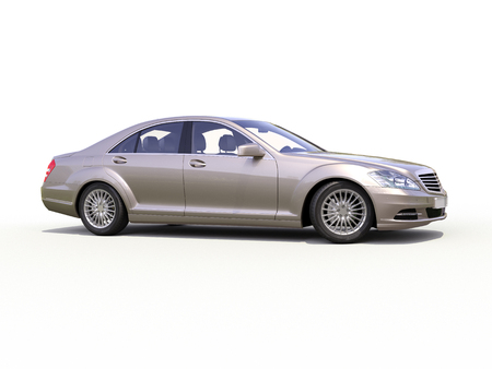 Modern luxury executive car on a white backgroundのeditorial素材
