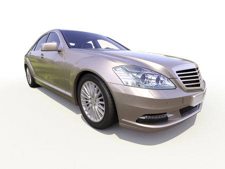 Modern luxury executive car on a white backgroundのeditorial素材