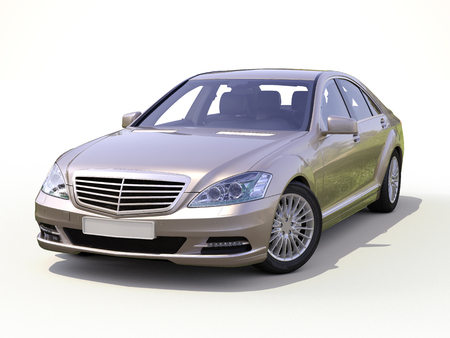 Modern luxury executive car on a white backgroundのeditorial素材