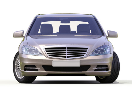 Modern luxury executive car on a white backgroundのeditorial素材