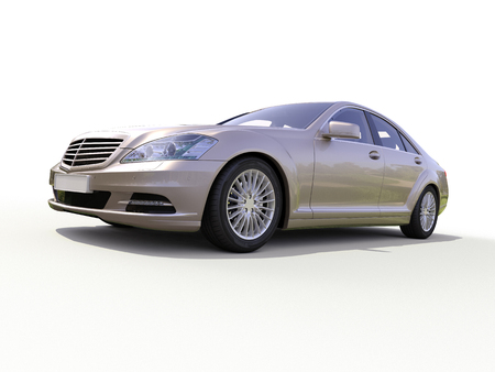 Modern luxury executive car on a white backgroundのeditorial素材