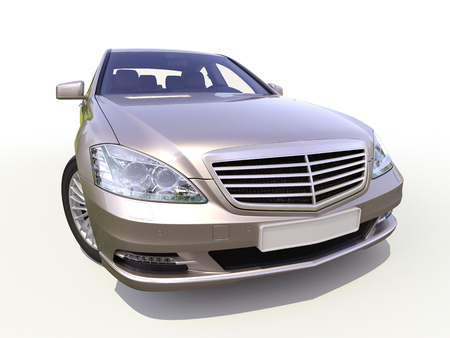 Modern luxury executive car on a white backgroundのeditorial素材