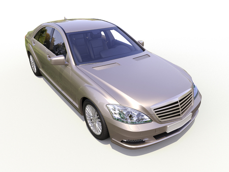 Modern luxury executive car on a white backgroundのeditorial素材