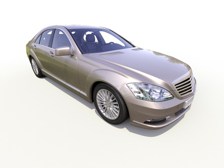 Modern luxury executive car on a white backgroundのeditorial素材