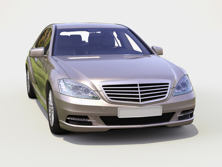 Modern luxury executive car on a gray backgroundのeditorial素材