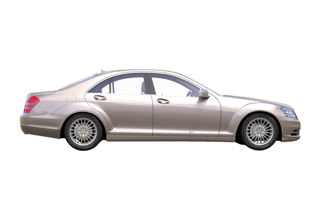 Modern luxury executive car isolated on a white backgroundのeditorial素材