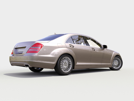 Modern luxury executive car on a gray backgroundのeditorial素材