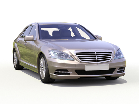 Modern luxury executive car on a white backgroundのeditorial素材