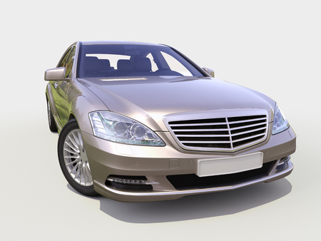 Modern luxury executive car on a gray backgroundのeditorial素材