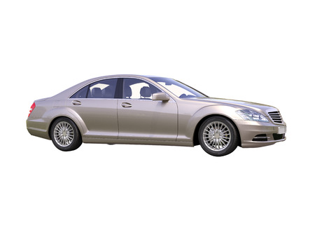 Modern luxury executive car isolated on a white backgroundのeditorial素材