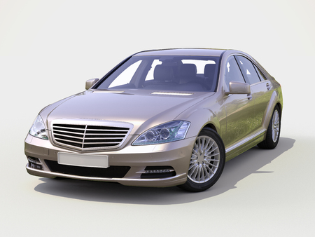 Modern luxury executive car on a gray backgroundのeditorial素材