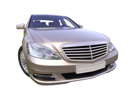 Modern luxury executive car isolated on a white backgroundのeditorial素材