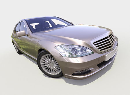 Modern luxury executive car on a gray backgroundのeditorial素材