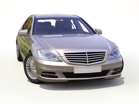 Modern luxury executive car on a white backgroundのeditorial素材