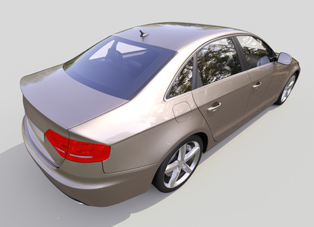 Modern luxury car on a gray の写真素材