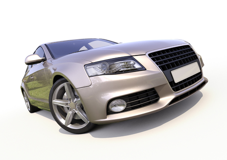 Modern luxury car on a light の写真素材