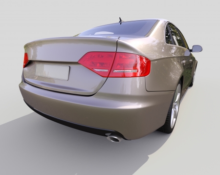 Modern luxury car on a gray の写真素材