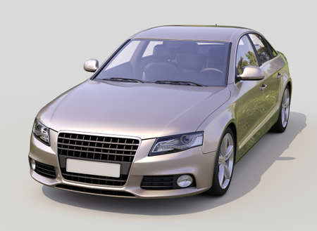 Modern luxury car on a gray の写真素材