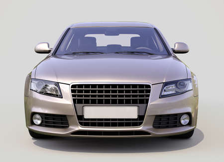 Modern luxury car on a gray の写真素材