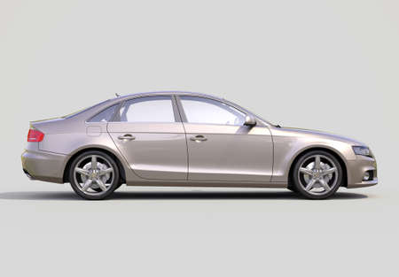 Modern luxury car on a gray の写真素材