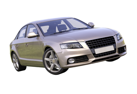 Modern luxury car isolated on a white  の写真素材