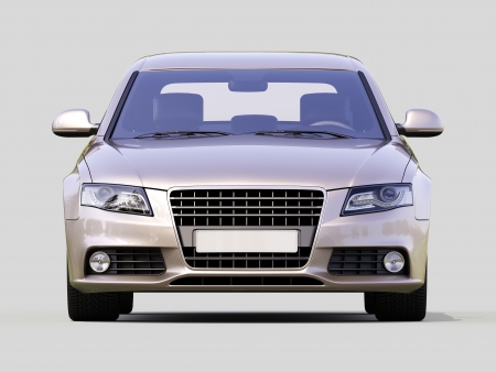 Modern luxury car on a gray の写真素材