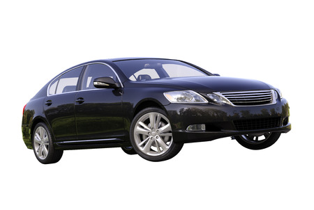 Modern luxury car isolated on a white backgroundの写真素材