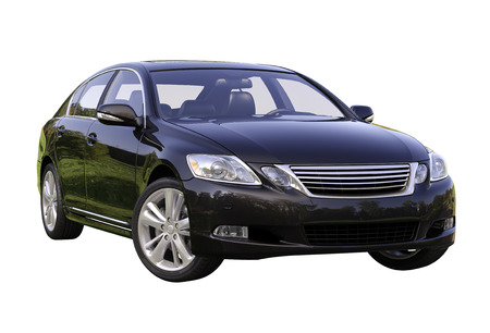 Modern luxury car isolated on a white backgroundの写真素材