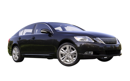 Modern luxury car isolated on a white backgroundの写真素材