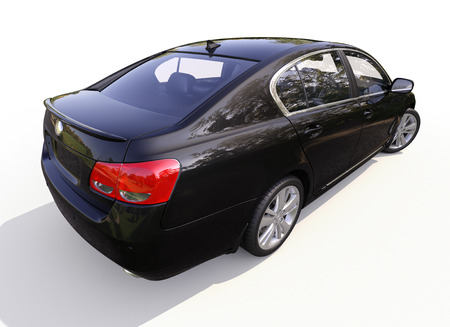 Modern luxury car on a light backgroundの写真素材