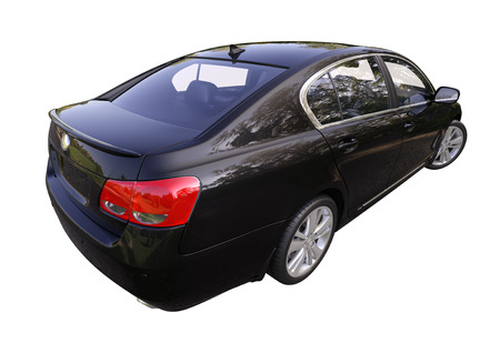 Modern luxury car isolated on a white backgroundの写真素材
